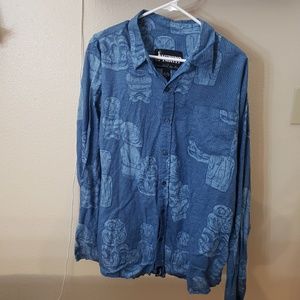 Vintage Hinano Long Sleeve Aloha Shirt